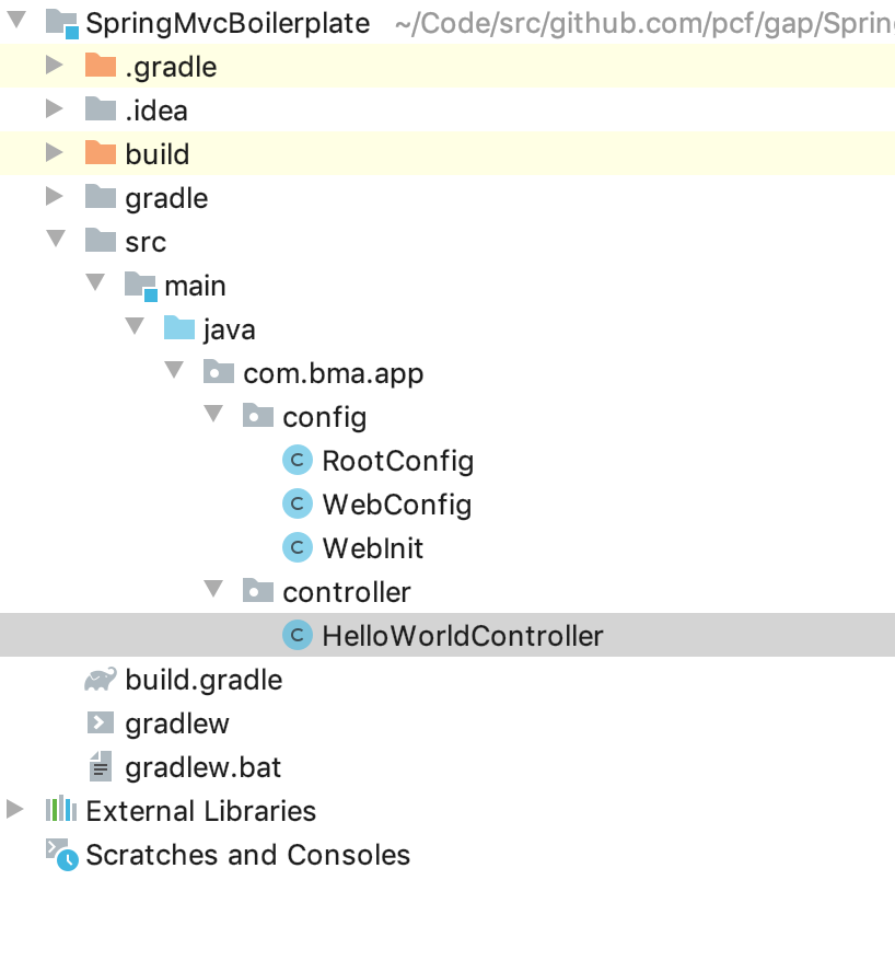 spring mvc with gradle